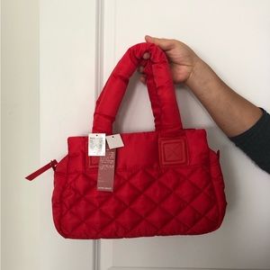 Padded quilted shoulder bag